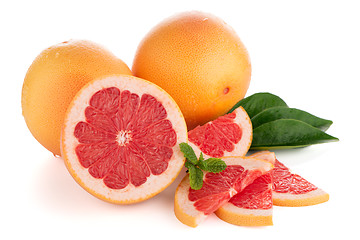 Image showing Ripe red grapefruit