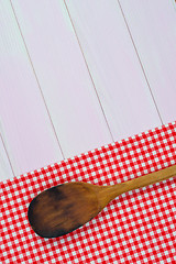 Image showing Kitchenware on red towel