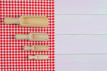 Image showing Kitchenware on red towel