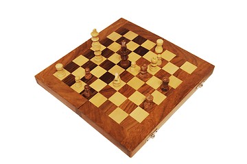 Image showing Chess game in strategic position