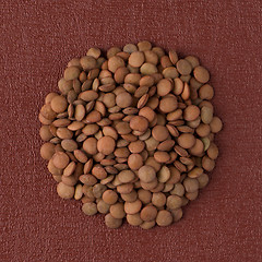 Image showing Circle of lentils