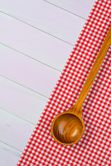 Image showing Kitchenware on red towel