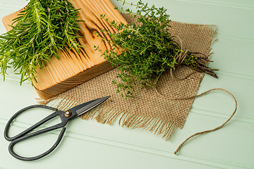 Image showing Rosemary and thyme