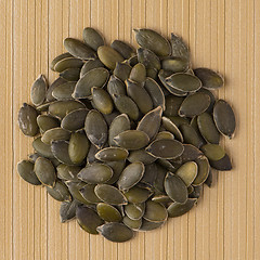 Image showing Circle of pumpkin seeds