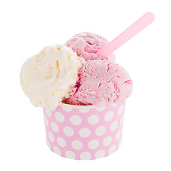 Image showing Ice cream scoop in paper cup