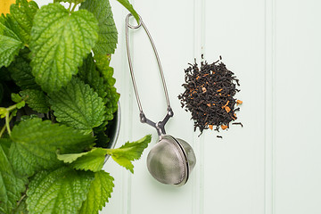 Image showing Herbal tea with melissa