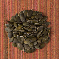 Image showing Circle of pumpkin seeds