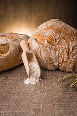 Image showing Rustic bread and wheat