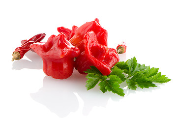 Image showing Red peppers closeup