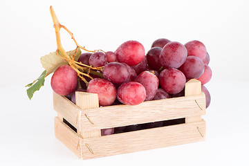 Image showing Bunch of red grapes