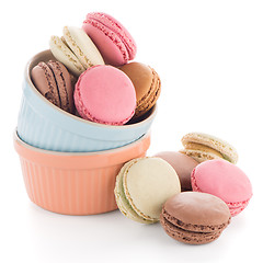 Image showing Colorful French Macarons