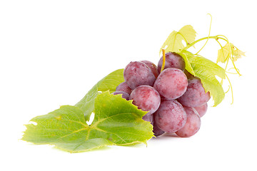 Image showing Bunch of red grapes