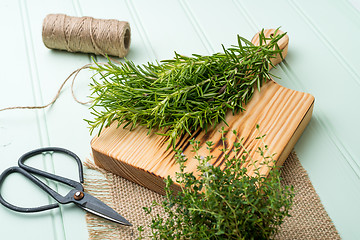 Image showing Rosemary and thyme