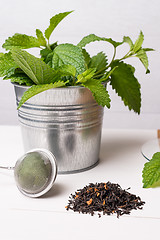 Image showing Herbal tea with melissa