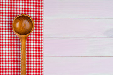 Image showing Kitchenware on red towel