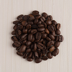 Image showing Circle of coffee