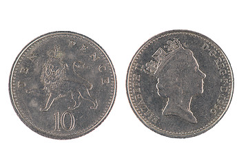 Image showing Ten Pence coin