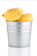 Image showing Bucket with lemons