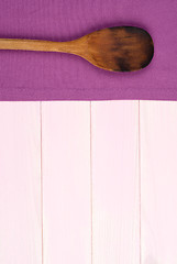 Image showing Kitchenware on purple towel