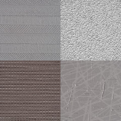 Image showing Set of grey vinyl samples