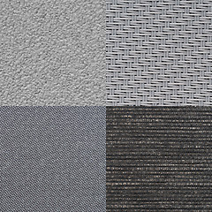 Image showing Set of grey vinyl samples