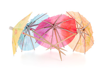 Image showing Paper umbrellas for cocktails