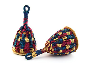 Image showing Colorful caxixi, Afro-Brazilian percussion instrument