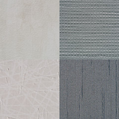 Image showing Set of grey vinyl samples