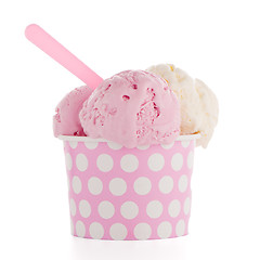 Image showing Ice cream scoop in paper cup