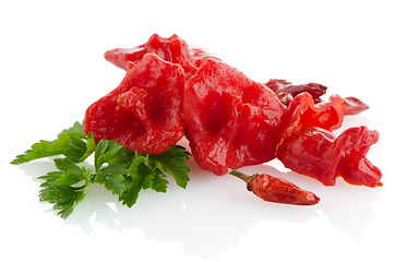 Image showing Red peppers closeup