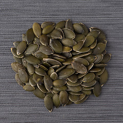 Image showing Circle of pumpkin seeds