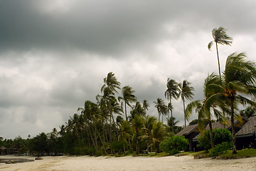 Image showing Storm approaching tropical beach

