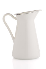 Image showing White ceramic pitcher