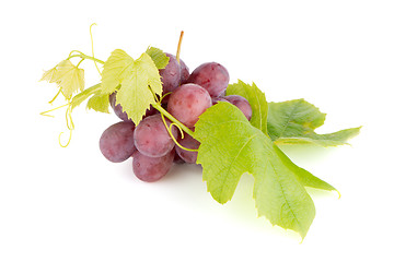 Image showing Bunch of red grapes