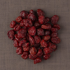 Image showing Circle of dried cranberries