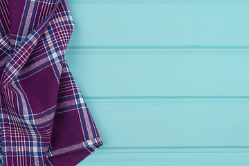 Image showing Purple towel over wooden table