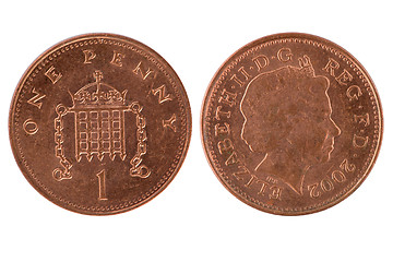 Image showing One penny coin