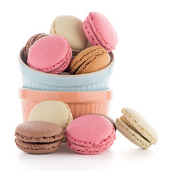 Image showing Colorful French Macarons