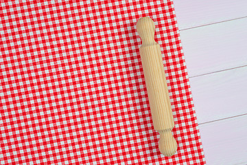 Image showing Kitchenware on red towel