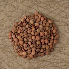 Image showing Circle of lentils