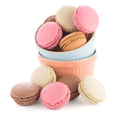 Image showing Colorful French Macarons