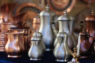 Image showing Coppery utensils