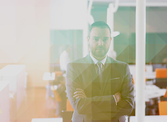 Image showing young business man portrait  at modern office