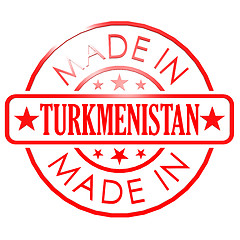 Image showing Made in Turkmenistan red seal