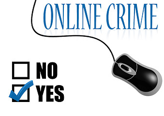 Image showing Online crime check mark