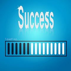 Image showing Success blue loading bar