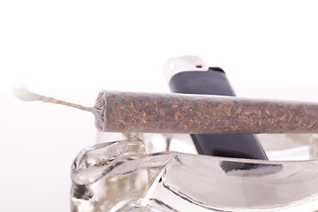 Image showing Close up of marijuana and smoking paraphernalia