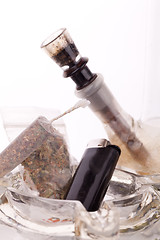 Image showing Close up of marijuana and smoking paraphernalia