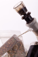 Image showing Close up of marijuana and smoking paraphernalia