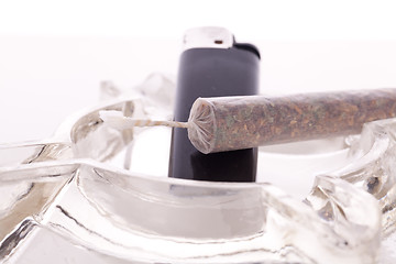 Image showing Close up of marijuana and smoking paraphernalia